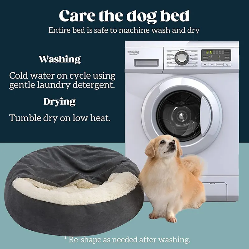 Corduroy Pyramid-Shaped Pet Bed